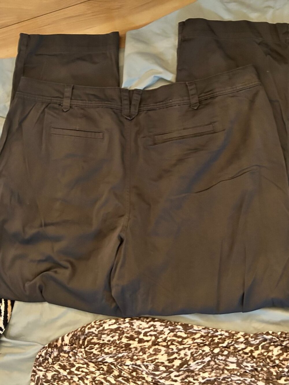 size 24 w 24w womens gray pants casual dress  riders lee curvier